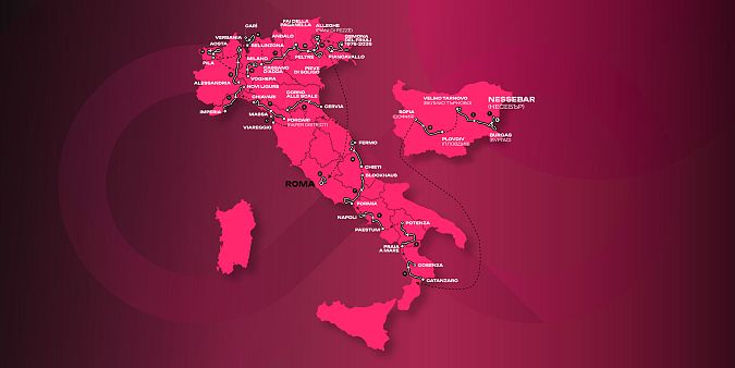 mappa tappe italia